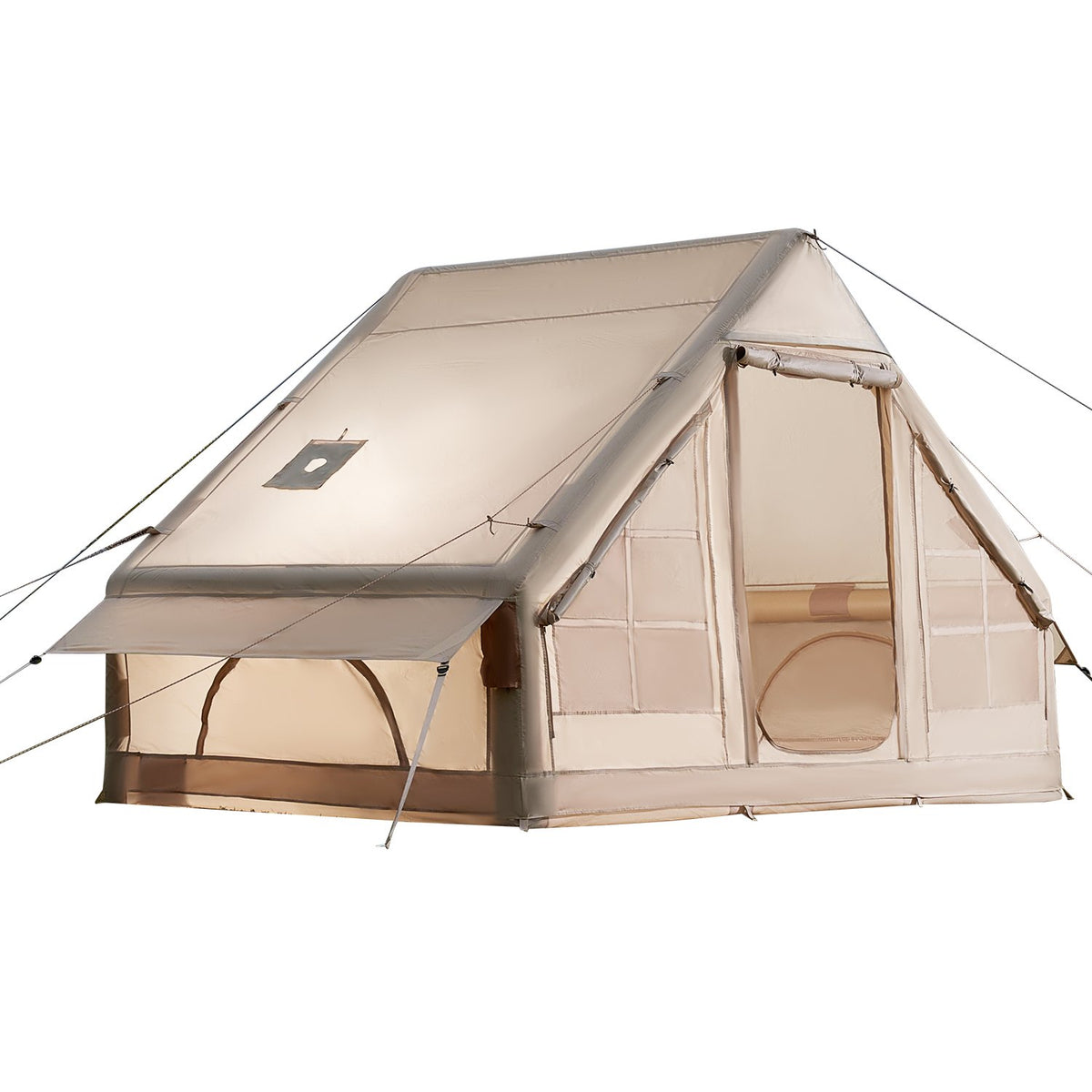 VEVOR Inflatable Camping Tent for 3-5 People, Glamping Tent with Pump, Easy Setup
