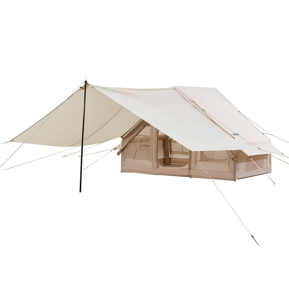 VEVOR Inflatable Camping Tent for 3-5 People, Glamping Tent with Pump and Canopy