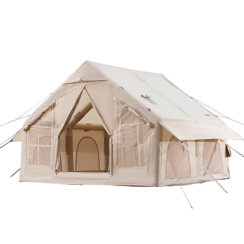 VEVOR piepūšamā telts kempingam 4–6 personām, glampinga telts ar pumpi, viegli uzstādāma