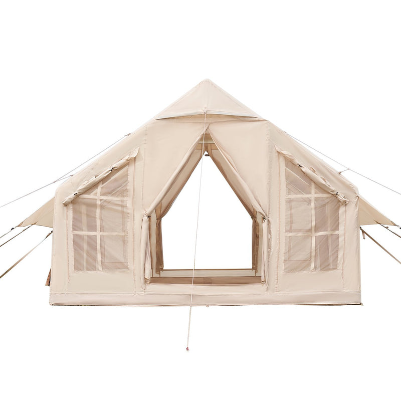 VEVOR piepūšamā telts kempingam 4–6 personām, glampinga telts ar pumpi, viegli uzstādāma