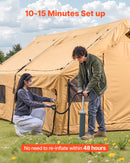 VEVOR piepūšamā telts kempingam 5–8 personām, glampinga telts ar pumpi, viegli uzstādāma