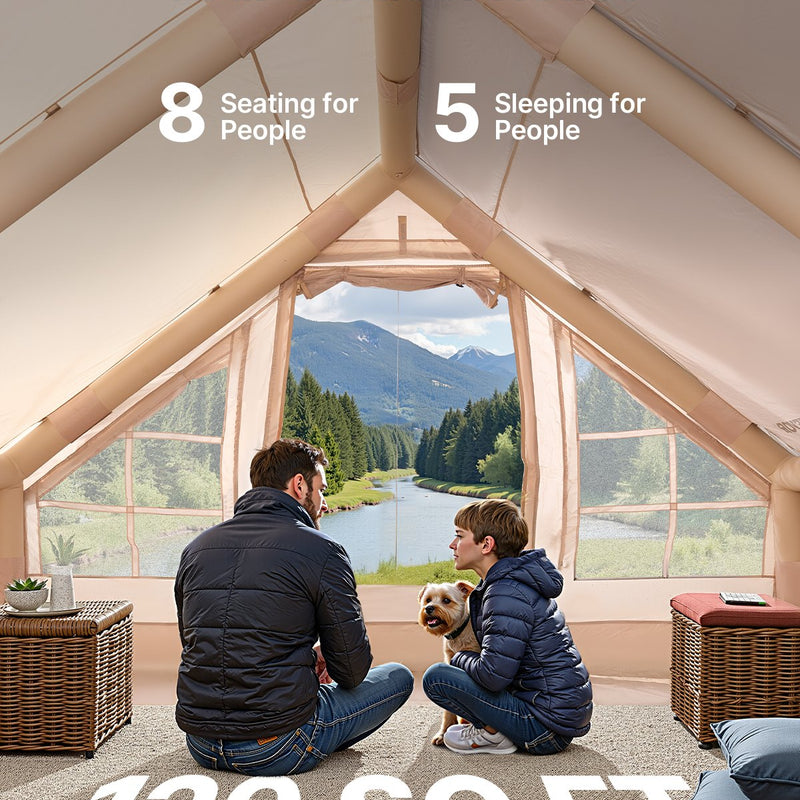 VEVOR piepūšamā glampinga telts 5–8 personām ar pumpi