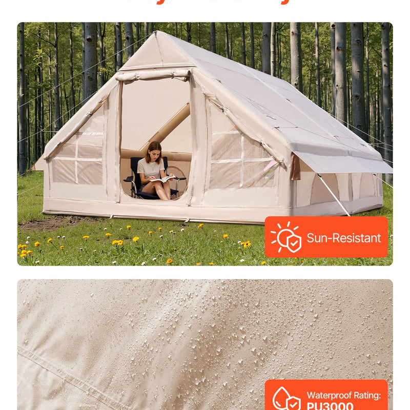 VEVOR piepūšamā glampinga telts 5–8 personām ar pumpi