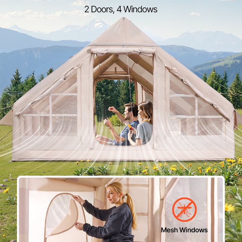 VEVOR piepūšamā glampinga telts 5–8 personām ar pumpi