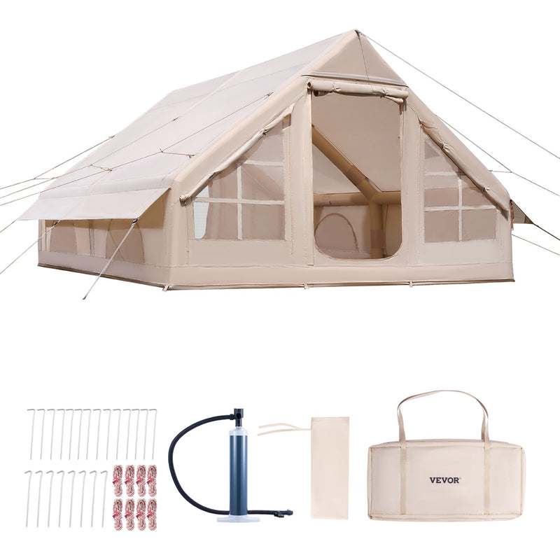 VEVOR piepūšamā glampinga telts 5–8 personām ar pumpi