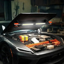 Motora pārsega darba lampa, 1450 lm, 4400 mAh uzlādējama ar magnētu, spilgta LED gaisma, pārnēsājama bezvadu darba lampa auto remontam, pārbaudēm, darbnīcām, garāžām, neatliekamām situācijām un mājas apgaismojumam