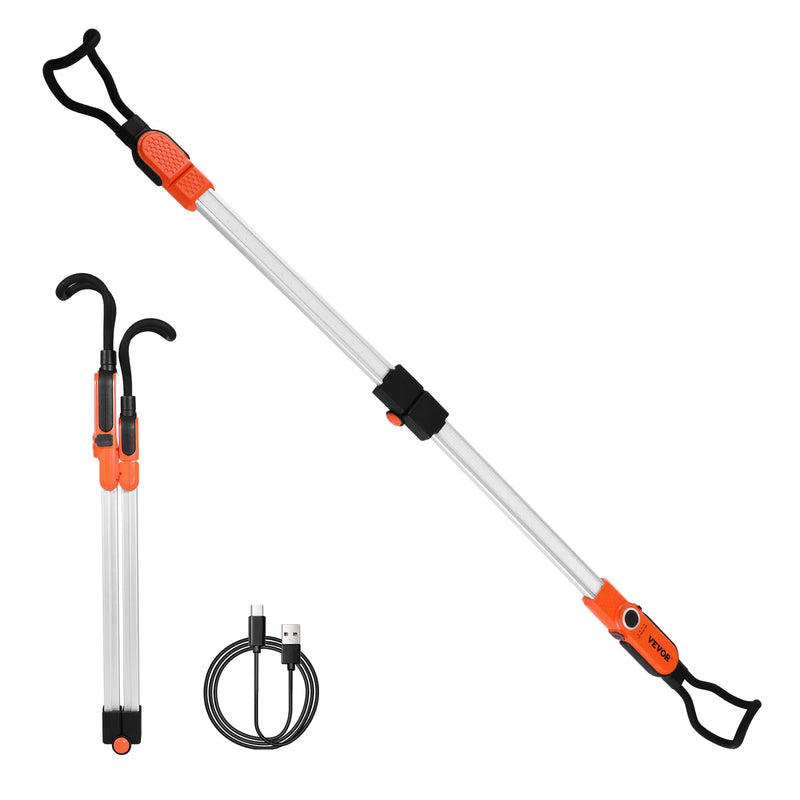 Motortelpas darba LED lampa, 2300 lm, 6000 mAh, uzlādējama, pārnēsājama, ar āķiem