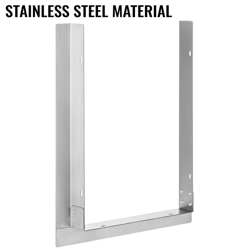 VEVOR Āra apdares rāmis, 30,9 × 45,7 cm, nerūsējošais tērauds, piemērots dubultajiem sānu degļiem