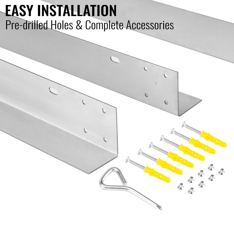 VEVOR Āra apdares rāmis, 30,9 × 45,7 cm, nerūsējošais tērauds, piemērots dubultajiem sānu degļiem