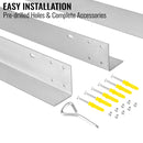 VEVOR Āra apdares rāmis, 30,9 × 45,7 cm, nerūsējošais tērauds, piemērots dubultajiem sānu degļiem