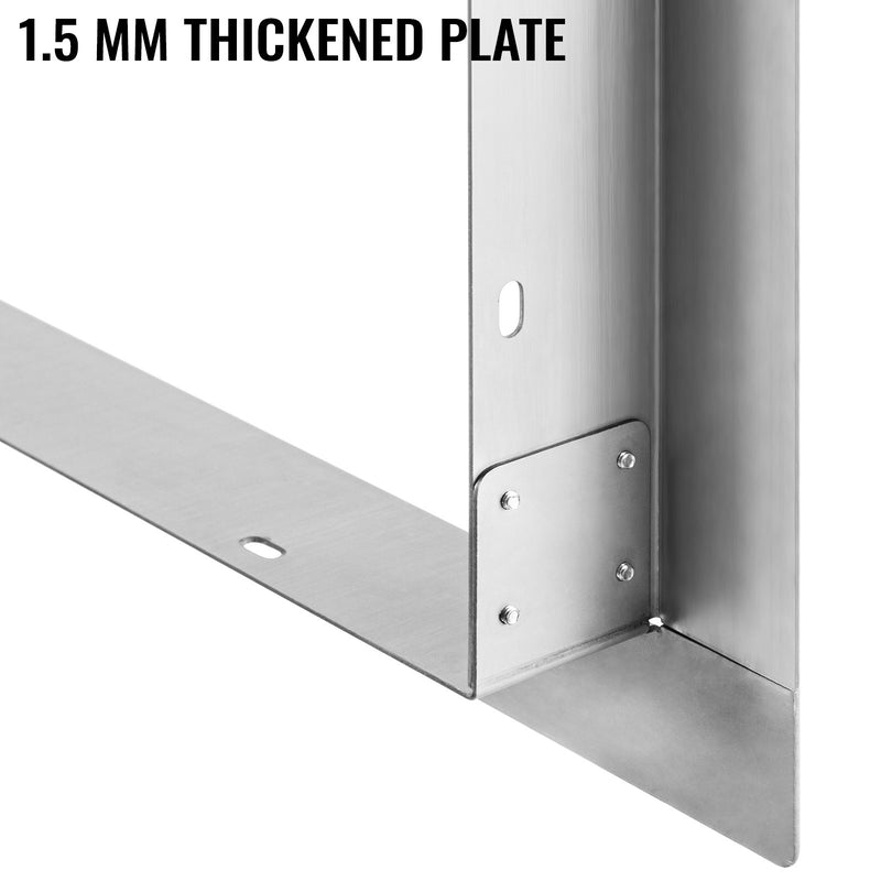 VEVOR Āra apdares rāmis, 30,9 × 45,7 cm, nerūsējošais tērauds, piemērots dubultajiem sānu degļiem