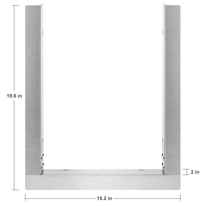 VEVOR Āra apdares rāmis, 30,9 × 45,7 cm, nerūsējošais tērauds, piemērots dubultajiem sānu degļiem