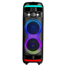 VEVOR karaoke sistēma pieaugušajiem, 80 W, pārnēsājams 8 collu Bluetooth skaļrunis ar 2 bezvadu mikrofonu komplektu, LED apgaismojumu, TWS funkciju un rullīšiem, atbalsta microTF karti, USB un AUX, mājas karaoke ballītēm