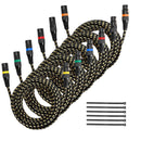 VEVOR XLR kabelis 7,62 m, 6 gab., ekranēts balansētais DMX 3 kontaktu vīriešu–sieviešu mikrofona kabelis ar zeltītiem kontaktiem, piemērots skatuves apgaismojumam, mikrofoniem, pastiprinātājiem, mikseriem un skaļruņu sistēmām