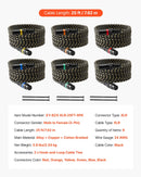 VEVOR XLR kabelis 7,62 m, 6 gab., ekranēts balansētais DMX 3 kontaktu vīriešu–sieviešu mikrofona kabelis ar zeltītiem kontaktiem, piemērots skatuves apgaismojumam, mikrofoniem, pastiprinātājiem, mikseriem un skaļruņu sistēmām