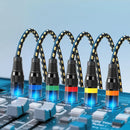 VEVOR XLR kabelis 7,62 m, 6 gab., ekranēts balansētais DMX 3 kontaktu vīriešu–sieviešu mikrofona kabelis ar zeltītiem kontaktiem, piemērots skatuves apgaismojumam, mikrofoniem, pastiprinātājiem, mikseriem un skaļruņu sistēmām