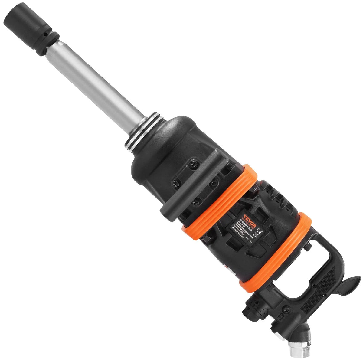 VEVOR Pneumatic Impact Wrench 1" (25 mm), 7016 Nm, with 200 mm Extended Shaft, for Trucks and Buses