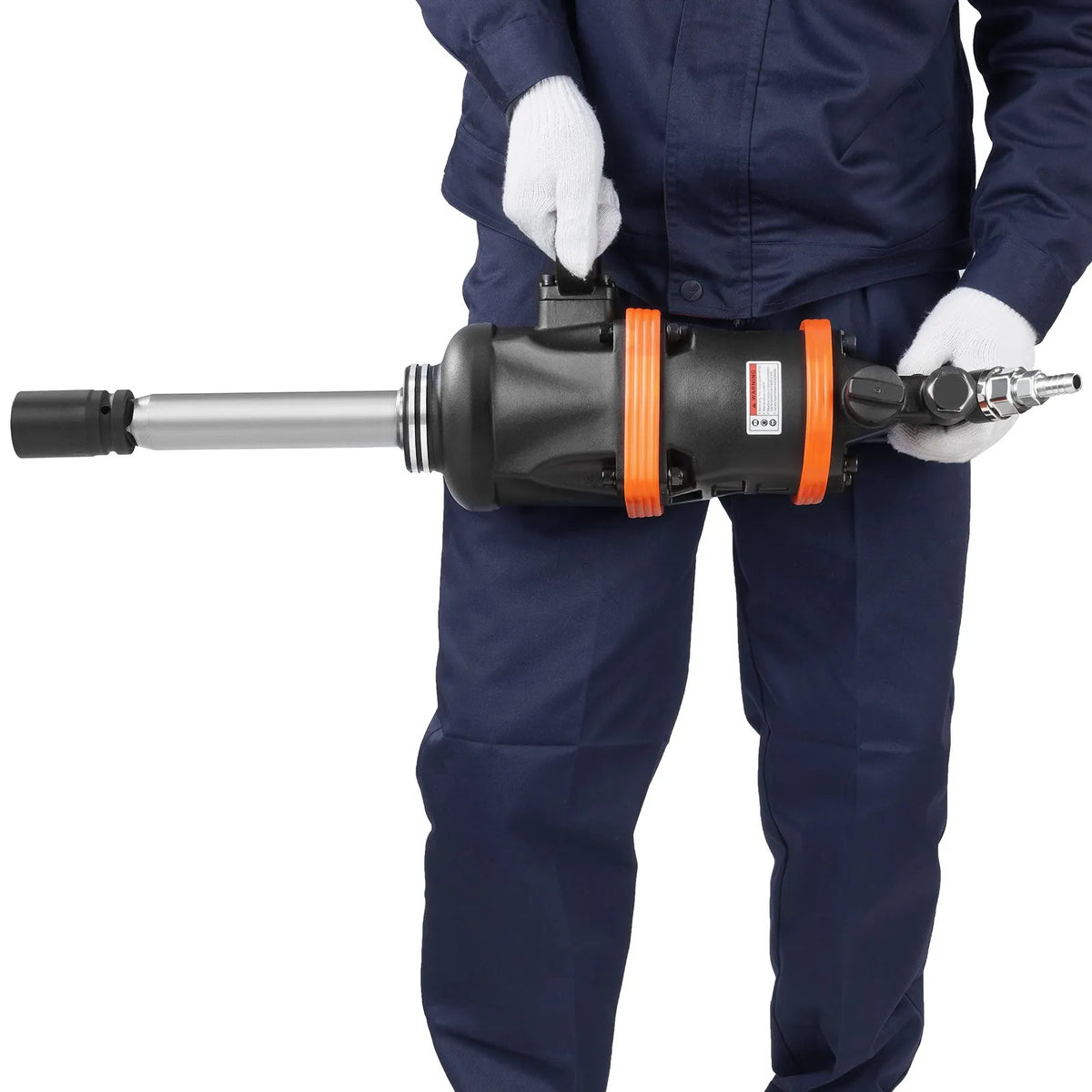 VEVOR Pneumatic Impact Wrench 1" (25 mm), 7016 Nm, with 200 mm Extended Shaft, for Trucks and Buses