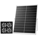 VEVOR saules enerģijas ventilators ar 25 W saules paneli un 4 ventilatoriem, regulējams paneļa leņķis, 2668 apgr./min, elastīga uzstādīšana, ātra gaisa apmaiņa siltumnīcām, audzēšanas teltīm un mājputnu novietnēm - ZEMLETES.LV