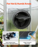 VEVOR saules paneļa ventilators 25 W ar 374 m³/h gaisa plūsmu, regulējams paneļa leņķis, 2030 apgr./min, elastīga uzstādīšana siltumnīcām, audzēšanas teltīm, vistu kūtīm un nojumēm - ZEMLETES.LV