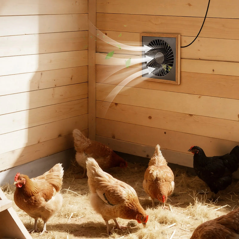VEVOR saules paneļa ventilators 25 W ar 374 m³/h gaisa plūsmu, regulējams paneļa leņķis, 2030 apgr./min, elastīga uzstādīšana siltumnīcām, audzēšanas teltīm, vistu kūtīm un nojumēm - ZEMLETES.LV