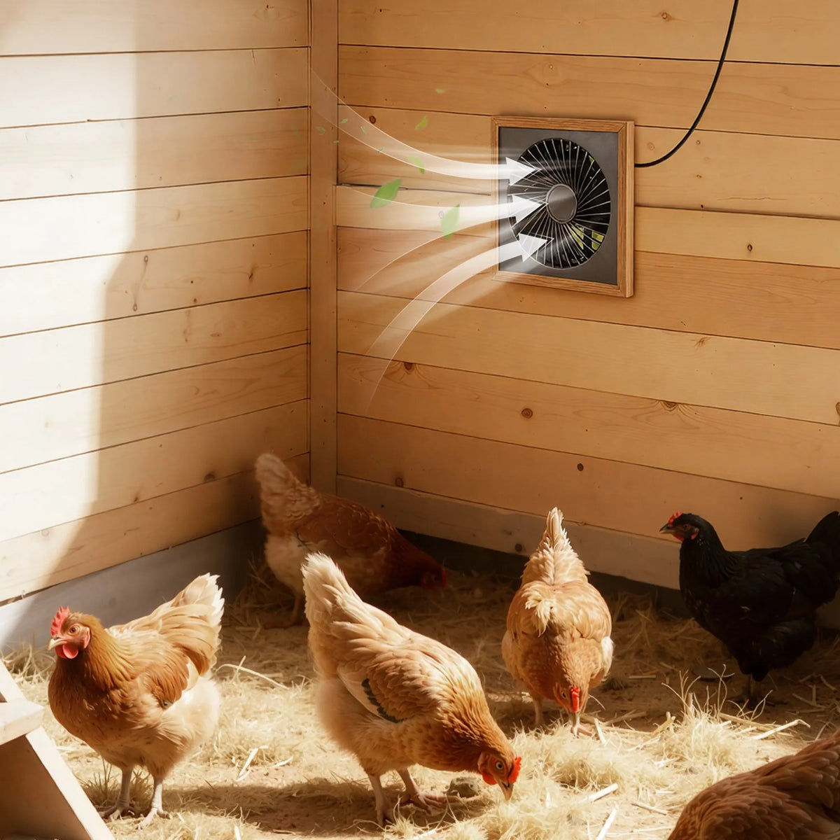 VEVOR saules paneļa ventilators 25 W ar 374 m³/h gaisa plūsmu, regulējams paneļa leņķis, 2030 apgr./min, elastīga uzstādīšana siltumnīcām, audzēšanas teltīm, vistu kūtīm un nojumēm - ZEMLETES.LV