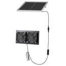 VEVOR saules enerģijas ventilators ar 15 W saules paneli un 2 ventilatoriem, regulējams paneļa leņķis, 2668 apgr./min, elastīga uzstādīšana, ātra gaisa apmaiņa siltumnīcām, audzēšanas teltīm un mājputnu novietnēm - ZEMLETES.LV