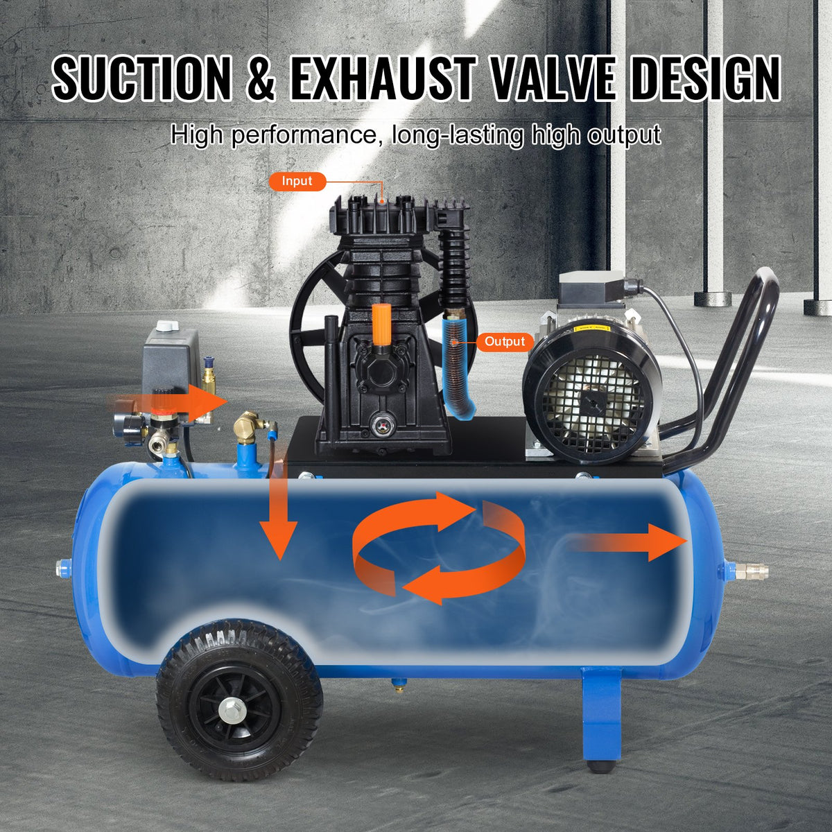 VEVOR Air Compressor Pump Head 3 HP, 5.8 CFM @ 90 PSI, Twin Cylinder Piston Type