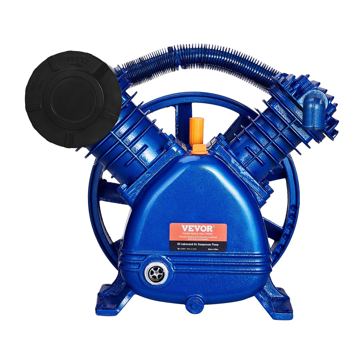 VEVOR Air Compressor Pump Head 5.5 HP, 5.75 CFM @ 90 PSI, 2 Cylinder Piston Pump