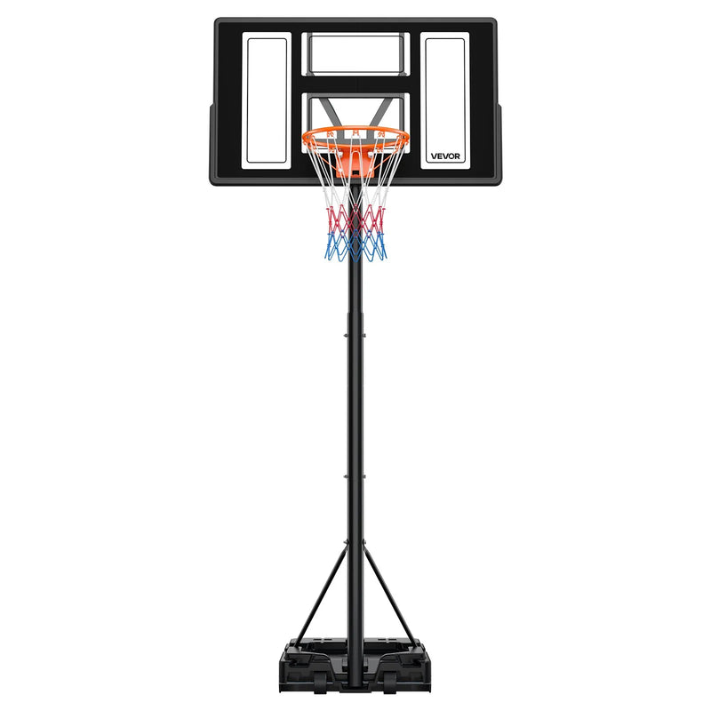VEVOR pārvietojams basketbola statīvs ar augstuma regulēšanu 1,35–3,05 m, basketbola groza sistēma ar iebūvētiem riteņiem bērniem, pusaudžiem un pieaugušajiem piebraucamajiem ceļiem un baseina zonām - ZEMLETES.LV