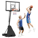 VEVOR pārvietojams basketbola statīvs ar regulējamu augstumu līdz 3,05 m, āra basketbola grozs ar 1270 mm PC vairogu bērniem un pieaugušajiem lietošanai telpās un ārā - ZEMLETES.LV