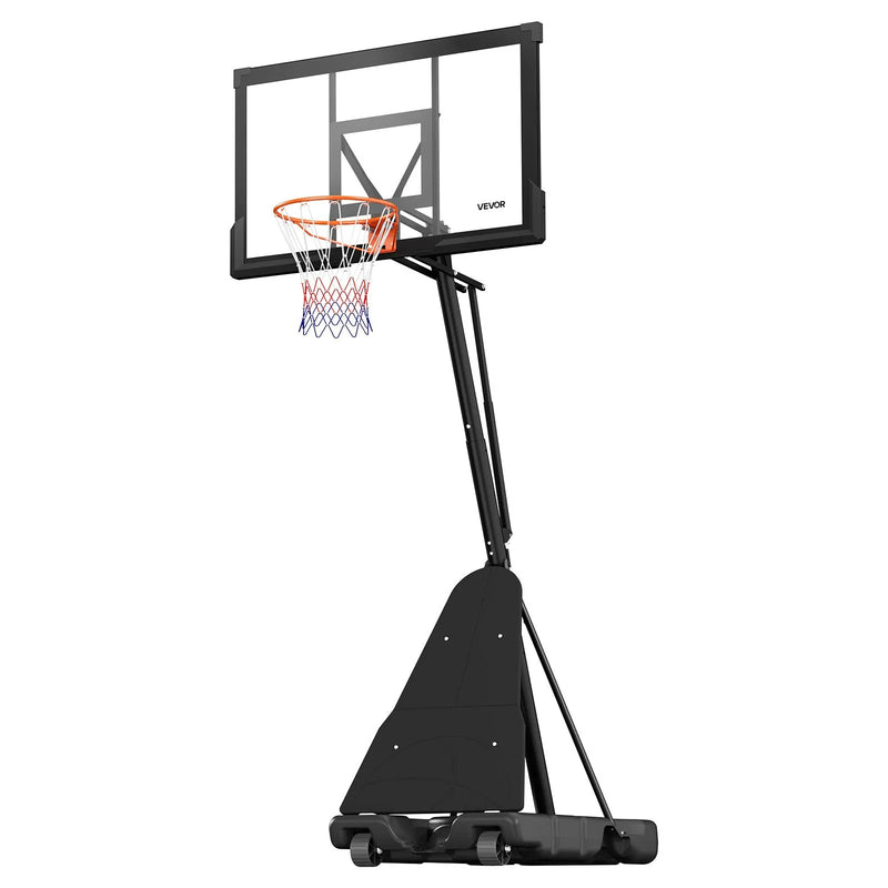 VEVOR pārvietojams basketbola statīvs ar regulējamu augstumu līdz 3,05 m, āra basketbola grozs ar 1270 mm PC vairogu bērniem un pieaugušajiem lietošanai telpās un ārā - ZEMLETES.LV