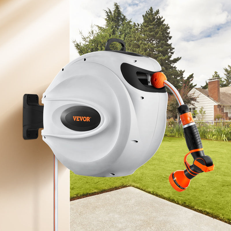 VEVOR izbīdāms dārza šļūtenes turētājs, 13 mm × 30 m, sienas stiprinājums