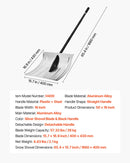 VEVOR sniega lāpsta celiņiem, 40 cm plata alumīnija lāpsta ar neslīdošu rokturi, lielas ietilpības viegla un saliekama sniega tīrīšanas ierīce dārzam, automašīnai un āra darbiem