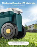 VEVOR dārza skrejrati ar sēdekli, 2 vienā ripojošs dārza ratiņš ar uzglabāšanas kasti, kravnesība līdz 123 kg, āra rati ar rokturi, viegls dārza sēdeklis ravēšanai un stādīšanai pagalmā