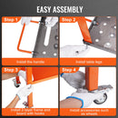 VEVOR metināšanas galds 91,4 × 45,7 cm ar 544 kg nestspēju, tērauda darbagalds uz riteņiem ar bremzējamiem ritenīšiem, 2 līmeņu konstrukciju, 4 instrumentu spraugām un 16 mm fiksācijas atverēm