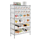 VEVOR 7 līmeņu pārvietojams uzglabāšanas statīvs ar kastēm, 24 organizatora kastes, tērauda stiepļu plauktu sistēma ar riteņiem, mobilais instrumentu un piederumu organizators garāžai, noliktavai, birojam, restorānam, klasei un virtuvei