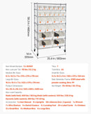 VEVOR 7 līmeņu pārvietojams uzglabāšanas statīvs ar kastēm, 24 organizatora kastes, tērauda stiepļu plauktu sistēma ar riteņiem, mobilais instrumentu un piederumu organizators garāžai, noliktavai, birojam, restorānam, klasei un virtuvei