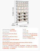 VEVOR 8 līmeņu pārvietojams uzglabāšanas statīvs ar kastēm, 26 organizatora kastes, tērauda stiepļu plauktu sistēma ar riteņiem, mobilais instrumentu un piederumu organizators garāžai, noliktavai, birojam, restorānam, klasei un virtuvei