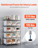 VEVOR 5 līmeņu ratiņu plauktu sistēma ar 12 organizatoru kastēm, tērauda stiepļu plaukti ar ritenīšiem, mobilais rīku organizators garāžai, noliktavai, birojam, restorānam, klasei un virtuvei