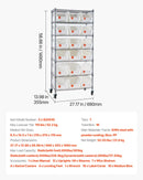 VEVOR 7 līmeņu ratiņu plaukts ar 18 organizatoru kastēm, tērauda stiepļu plaukti ar ritenīšiem, mobilais rīku organizators garāžai, noliktavai, birojam, restorānam, klasei un virtuvei