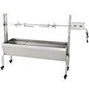 VEVOR rotējošais grils – 60 kg ietilpība, nerūsējošā tērauda cūkas un jēra iesma grils, cepšanas kaste ar 40W motoru, regulējamu augstumu un bloķējamiem riteņiem