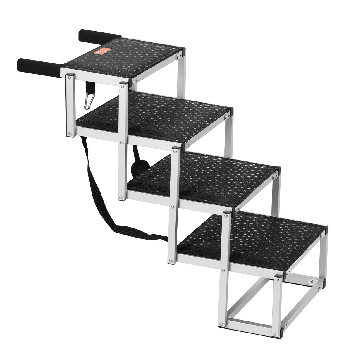 VEVOR Folding Aluminium Dog Ramp for Car, 4 Steps, Up to 68 kg