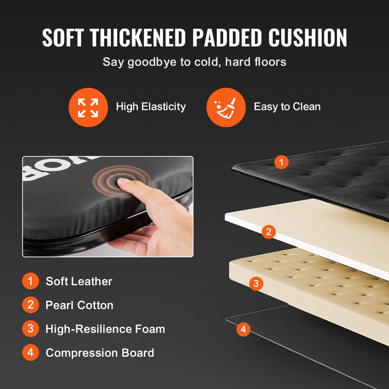 VEVOR 40 collu Salokāmais "Z" Garāžas Mehāniķa Ratiņkrēsls / Sols - 204 kg Ietilpība