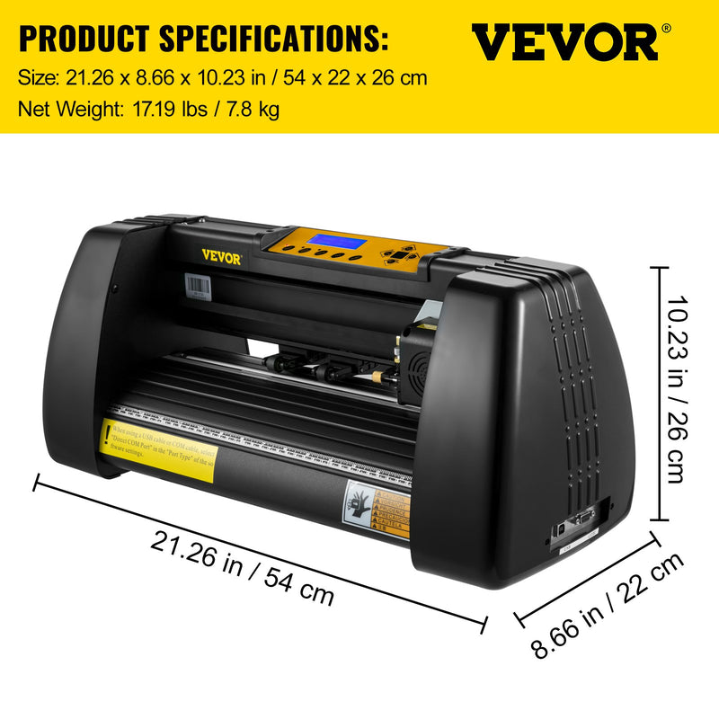 VEVOR Vinila Griešanas Ploteris 375 mm ar Signmaster Programmatūru, Zīmes Izgatavošanas Mašīna, 720 mm Materiāla Padeve, Vinila Griešanas Ploteris ar Stendu (375 mm)