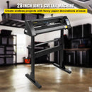 VEVOR vinila griešanas ploteris ar statīvu, papīra padeves platums 720 mm, vinila un papīra griešanas iekārta ar regulējamu griešanas spiedienu un ātrumu, reklāmas uzrakstu un uzlīmju izgatavošanai, melna krāsa