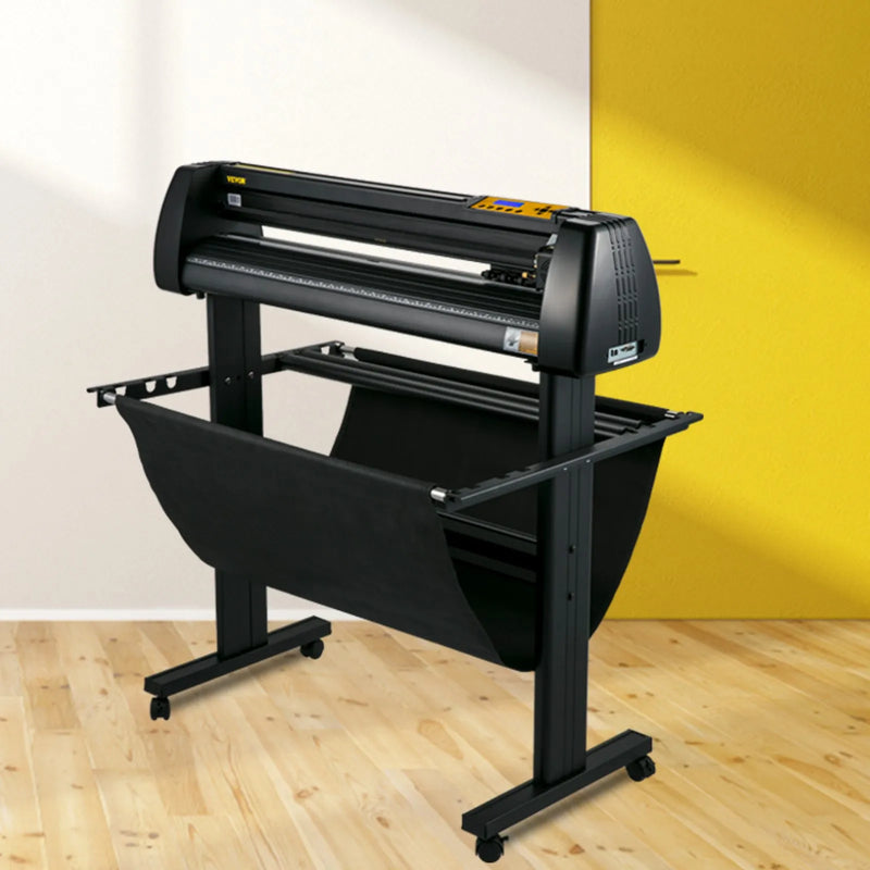 VEVOR manuāls vinila griešanas ploteris, papīra padeves platums 870 mm, SignMaster programmatūra, regulējams griešanas spiediens 10–500 g un griešanas ātrums līdz 800 mm/s, uzlīmju un uzrakstu izgatavošanai - ZEMLETES.LV
