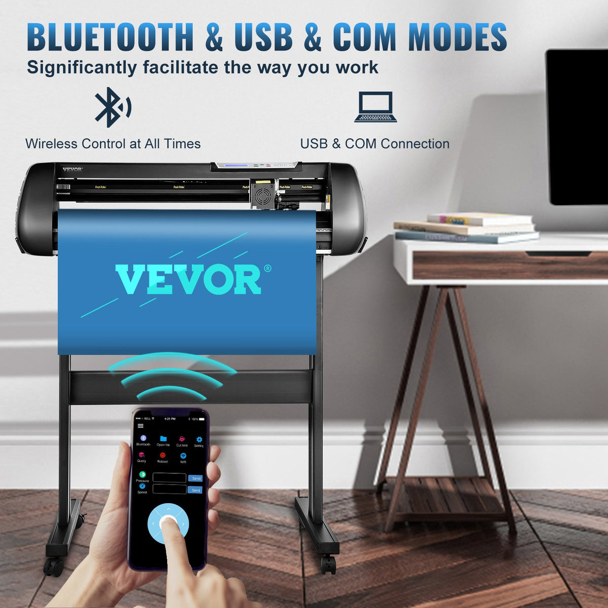 VEVOR vinüülilõikeplotter 720 mm Bluetoothi ja võrguühenduseta lõikamisega, SignMaster, Windows