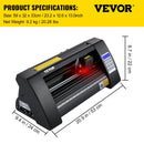 VEVOR vinila griešanas ploteris 375 mm ar LED ekrānu un optisko sensoru precīzai vadībai, pusautomātisks ploteris saderīgs ar SignMaster programmatūru Windows sistēmai dizaina izstrādei - ZEMLETES.LV
