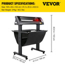 VEVOR vinila griešanas ploteris 870 mm ar LED ekrānu, pusautomātisku optisko sensoru precīzai vadībai, saderīgs ar SignMaster programmatūru Windows sistēmai, komplektā statīvs - ZEMLETES.LV